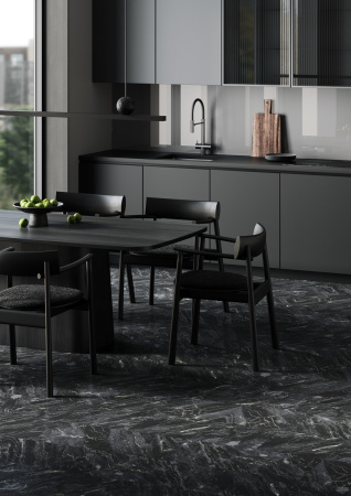 Кварцвиниловая плитка Fargo Камень клеевой (Stone LVT) 1804-3 Гранит Черный